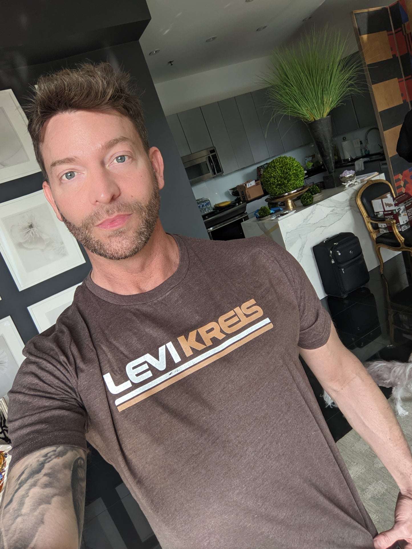 Levi Kreis Logo T-Shirt – Vintage Espresso | Limited Edition Unisex Tee