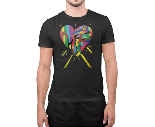 Stained Glass Window T-Shirt – Original Art by Levi Kreis (Lyrics + Signature)
