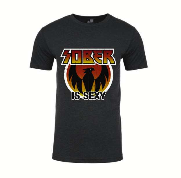 Sober Is Sexy T-Shirt 80s Rock Phoenix Edition | Unisex Sober Lifest Levi Kreis Sober Is Sexy T-Shirt 80s Rock Phoenix Edition | Unisex Sober Lifest Levi Kreis