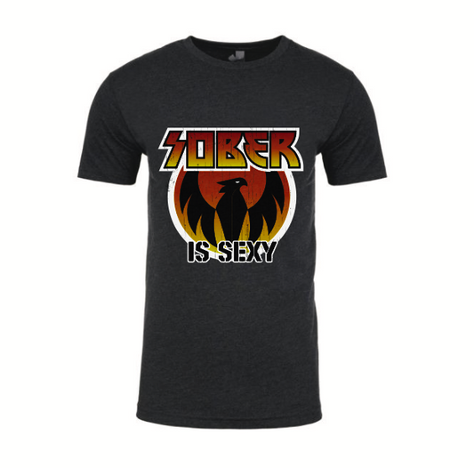 Sober Is Sexy T-Shirt – 80s Rock Phoenix Edition | Unisex Sober Lifestyle Tee