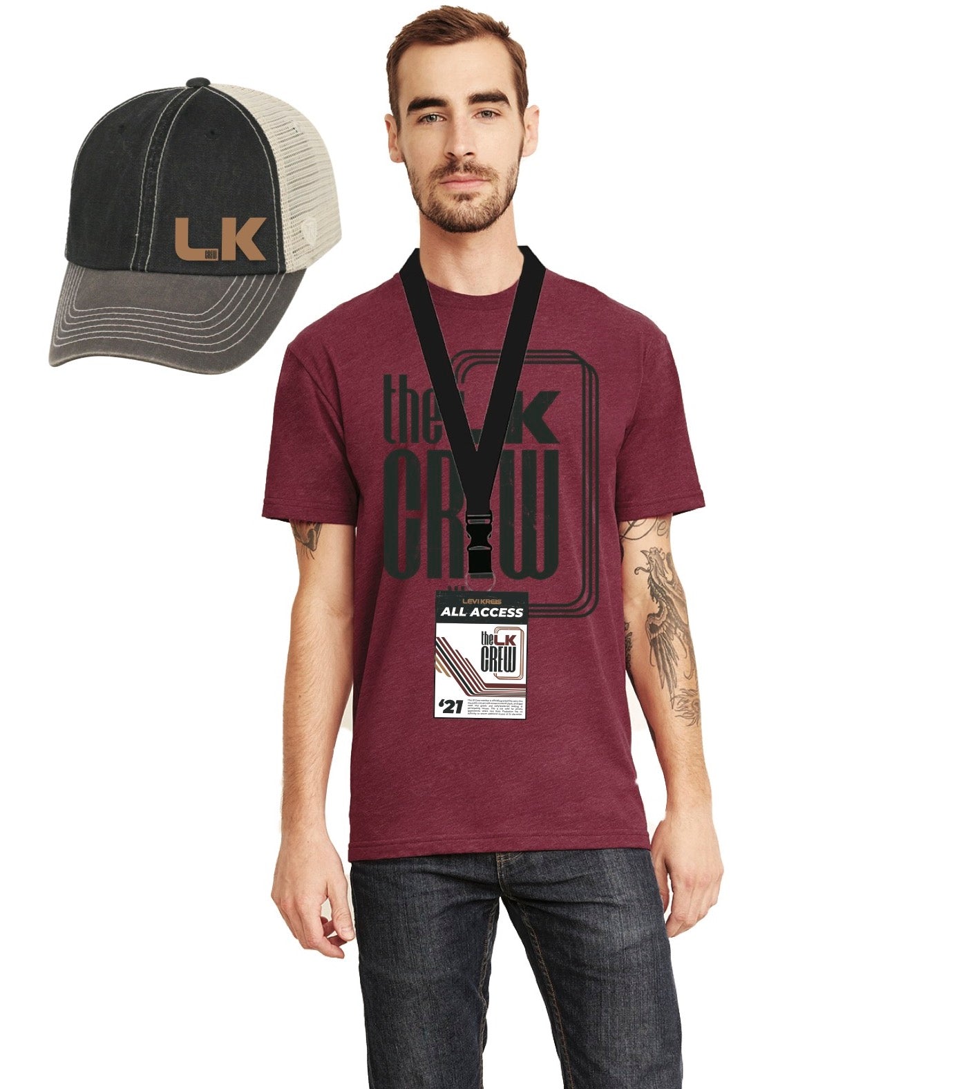 🧢 LK Crew Limited Edition Trucker Hat – Charcoal or Burgundy